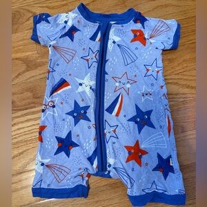 Little Sleepies Blue and Red Starry Shorty